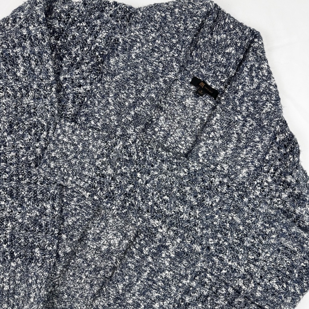 FRYE‎ Women’s Marled Knit Open Cardigan Oversized Sweater Dress Blue Size Small